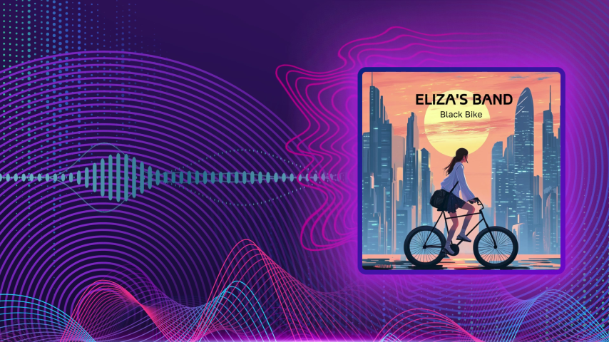Eliza's Band. Black bike